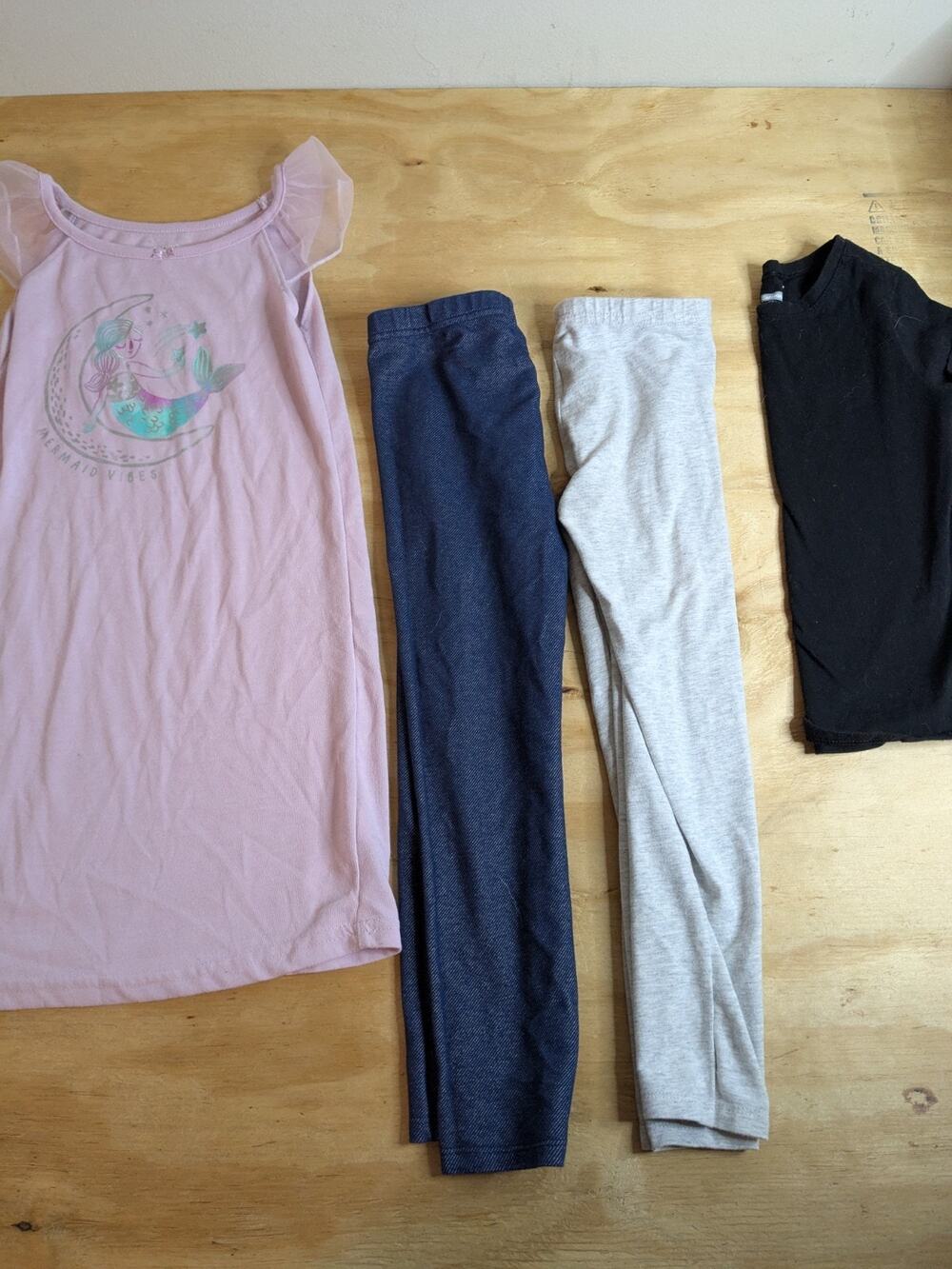 5t Girls Clothing Lot 4 Piece Pants Shirt Sleepshirt Garanimals Mermaid Tops
